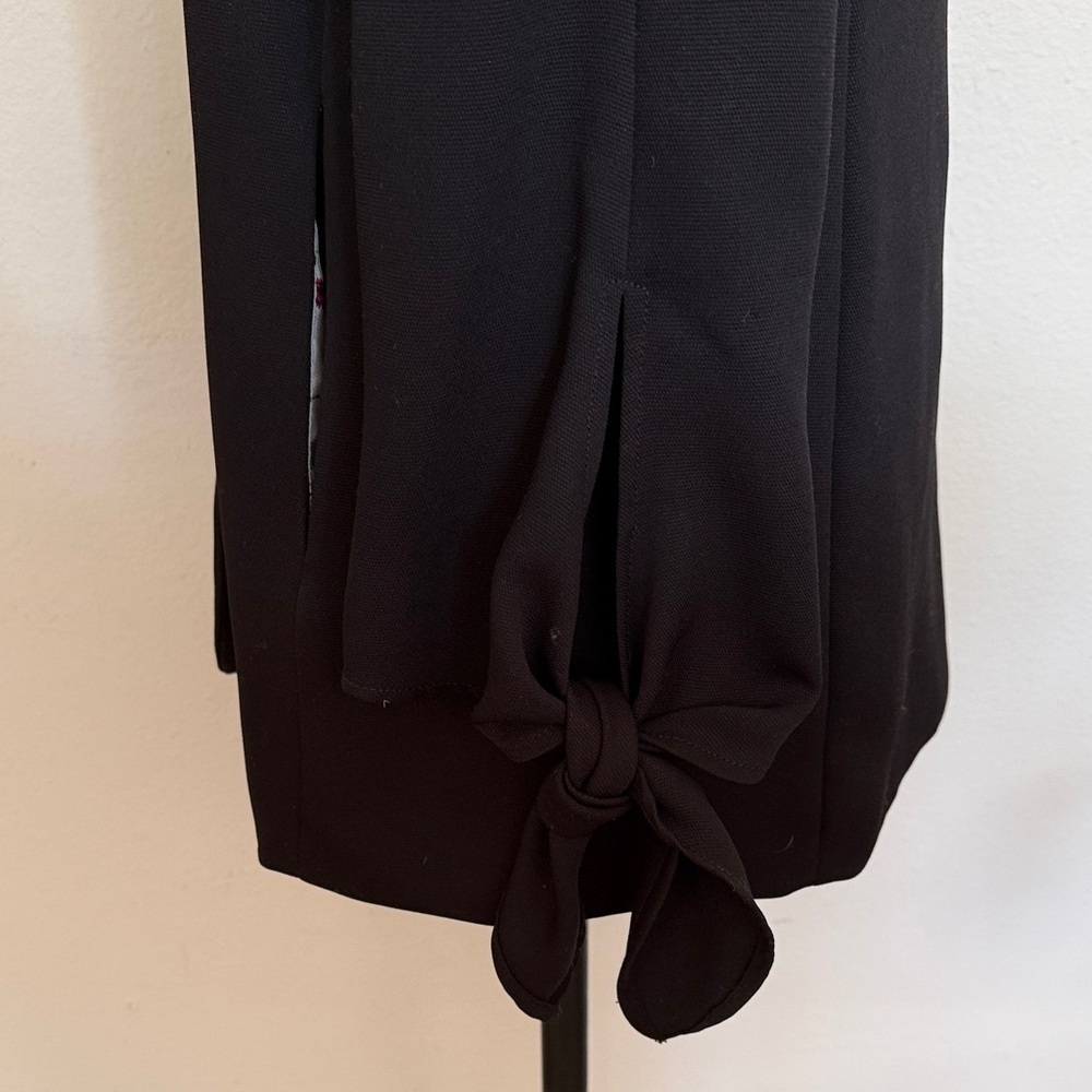 Cartonnier 6 Gorgeous Elegant Black Women's Blazer with sleeve ties great cond - Picture 2 of 9